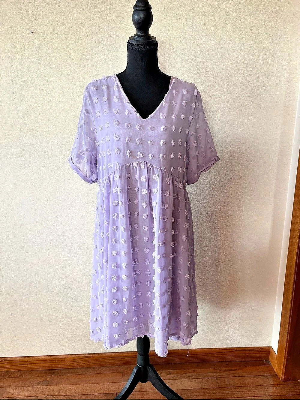 Women’s OURS Polka Dot Dress in Purple Size Medium